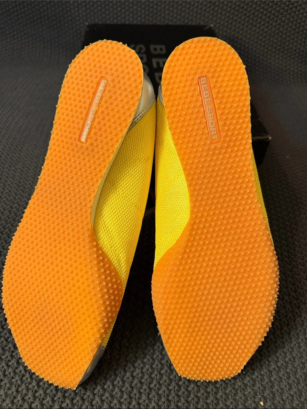 bebe Yellow and Silver Sneakers